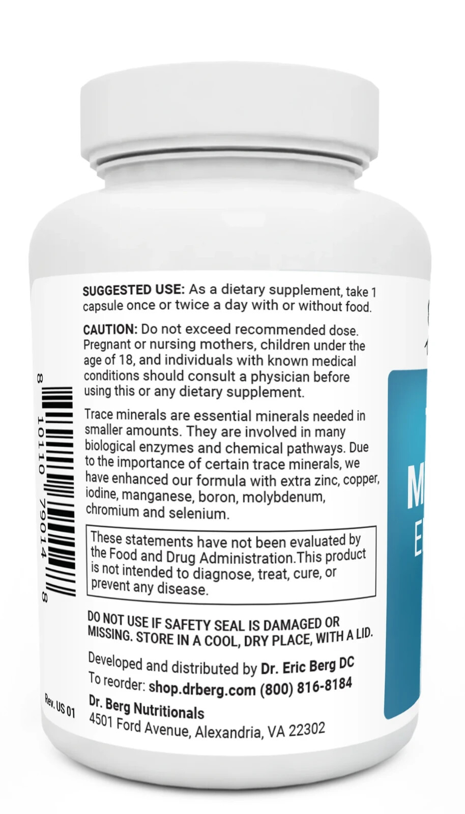 Dr. Berg – Trace Minerals Enhanced – 60 Capsules