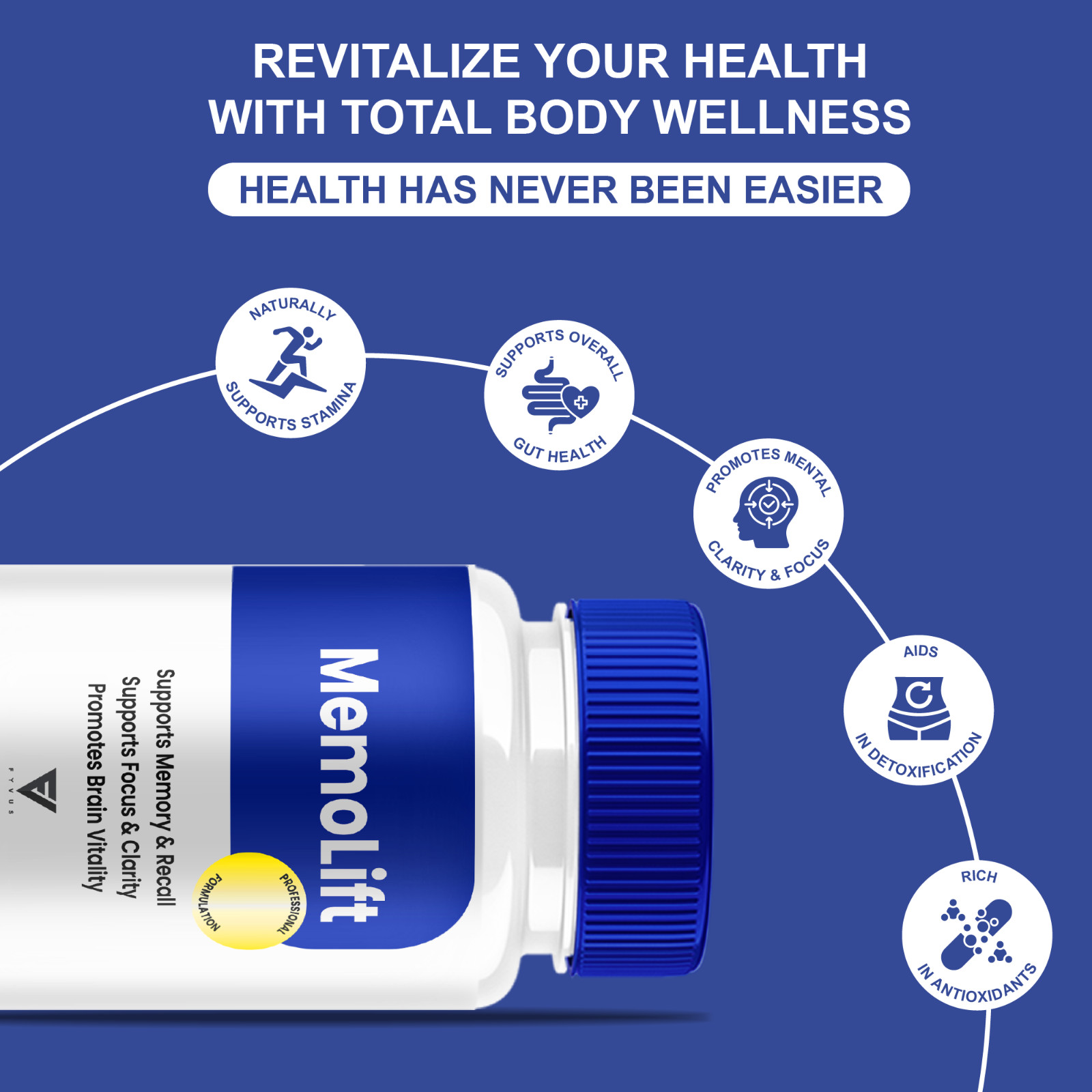 (3 Pack) MemoLift Brain Health Supplement, Memo Lift Support (180 Capsules)