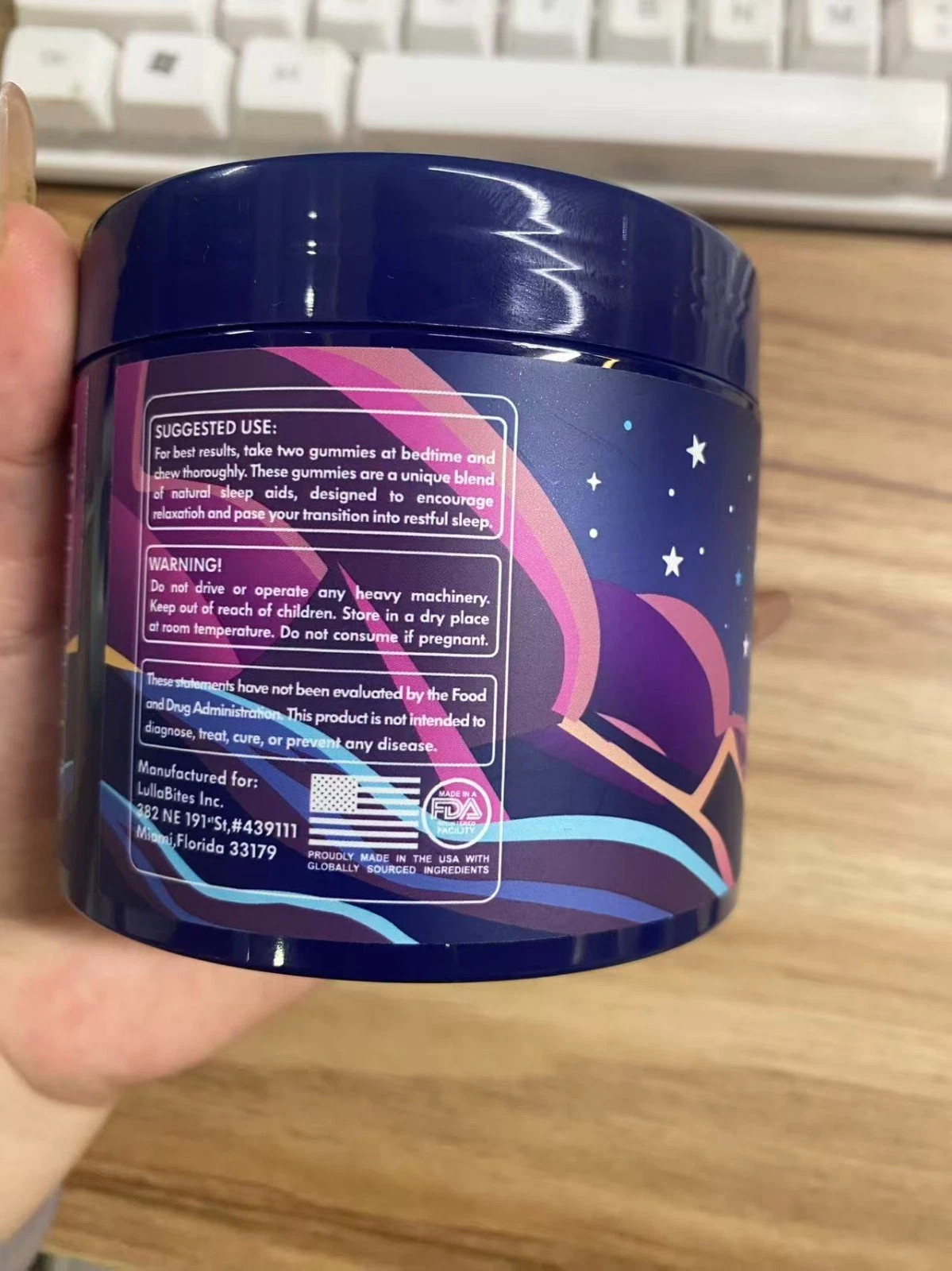 LullaBites Natural Sleep Gummies Strawberry Flavor