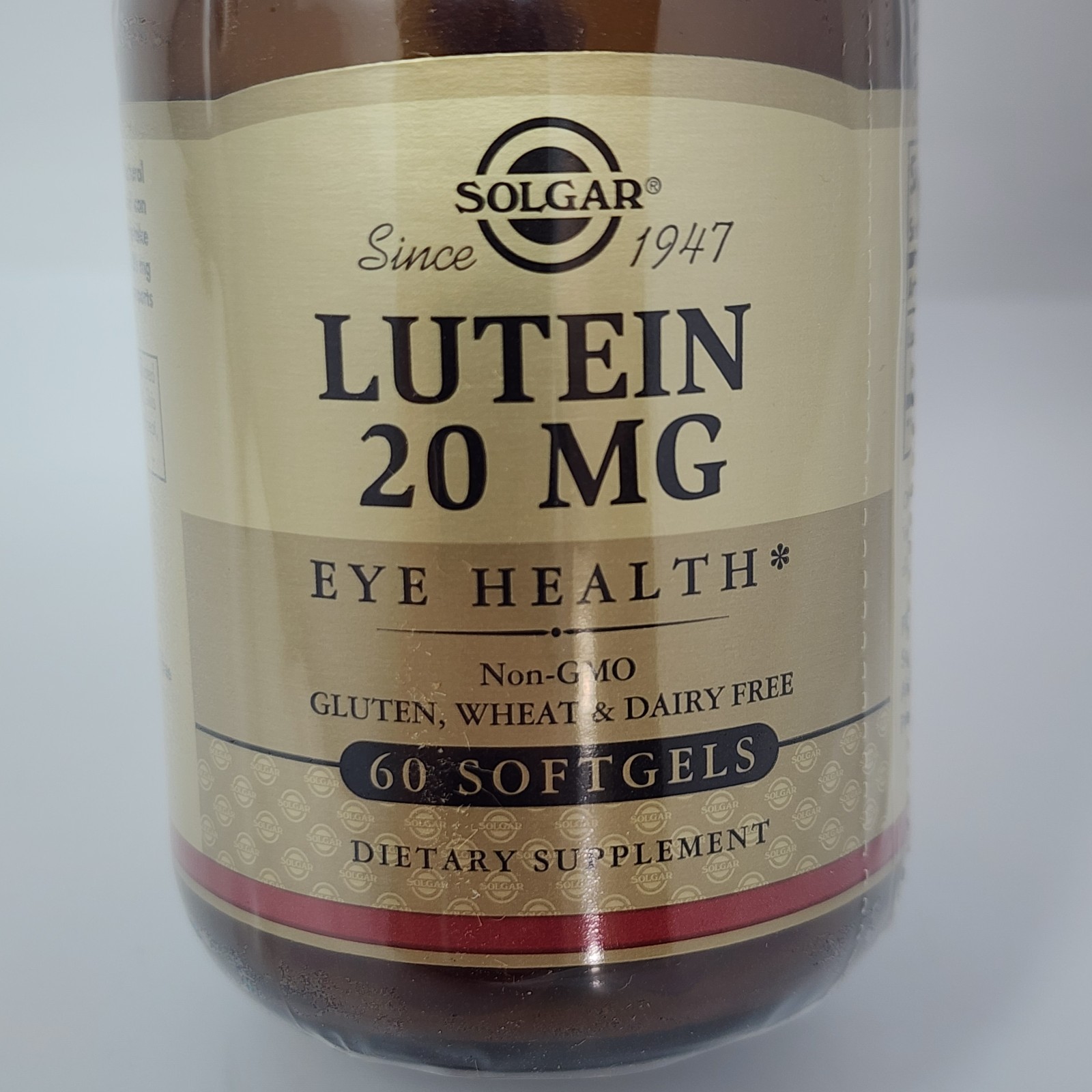 Solgar Lutein 20 mg, 60 Softgels Exp 08/2027