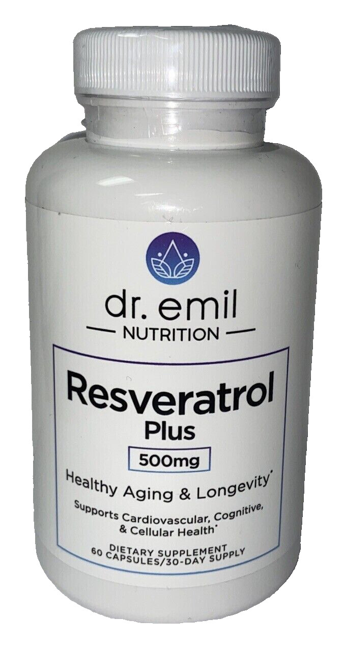 Dr. Emil Resveratrol Plus Dietary Supplement – 500 mg – 60 Capsules