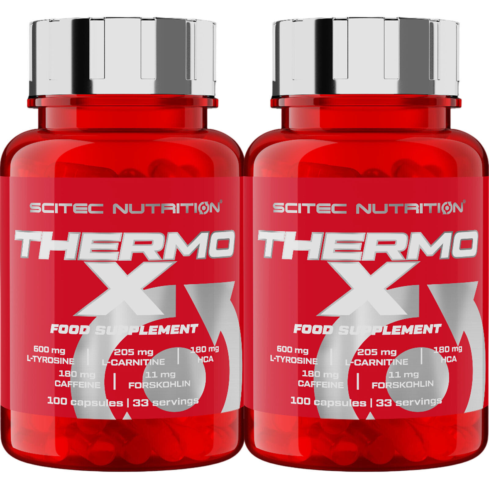 THERMO X – L-Carnitine, Tyrosine, Fat Burner – Strong Thermogenic -100-400 Caps-