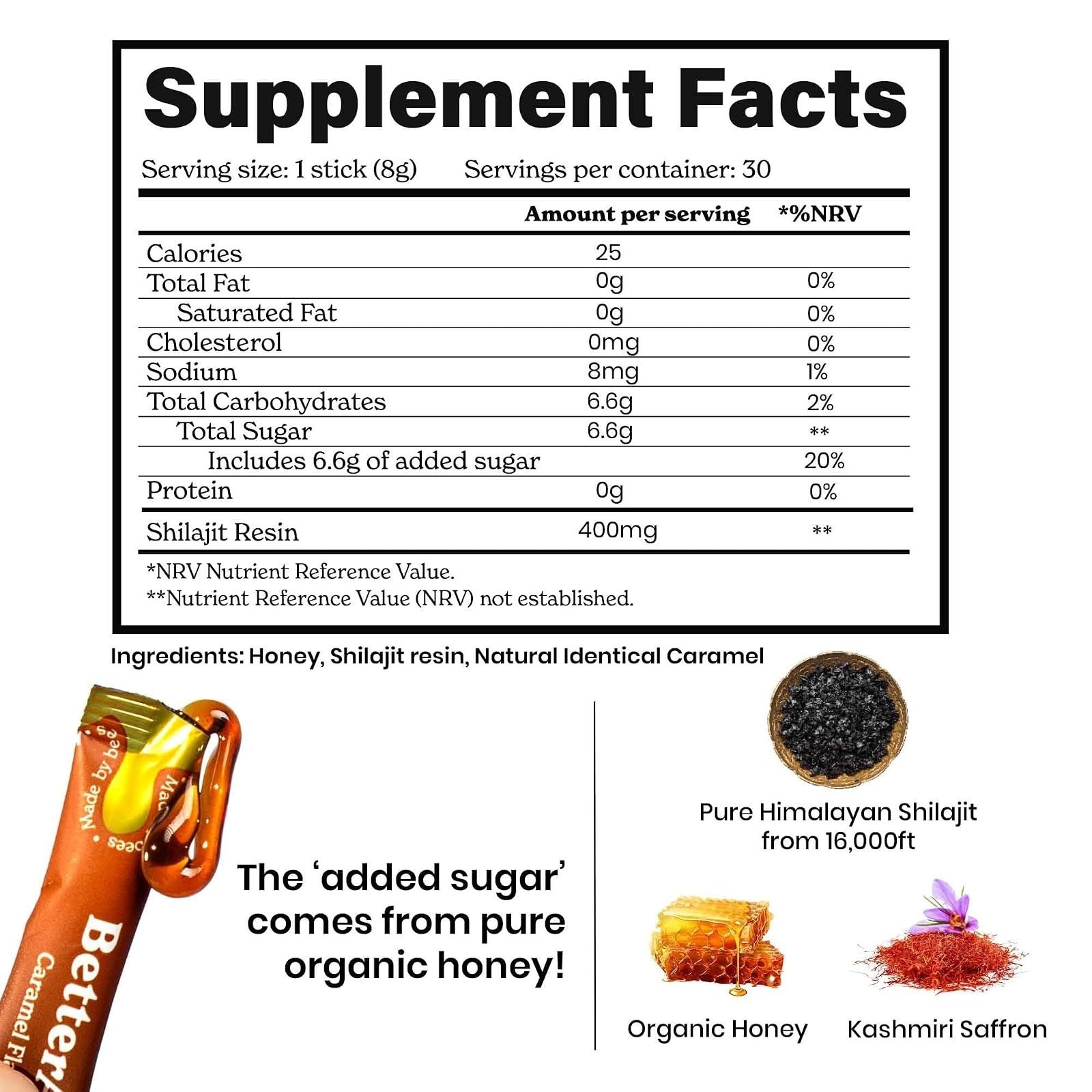 Better Alt Pure Himalayan Shilajit Honey Sticks – Energy & Immune Support