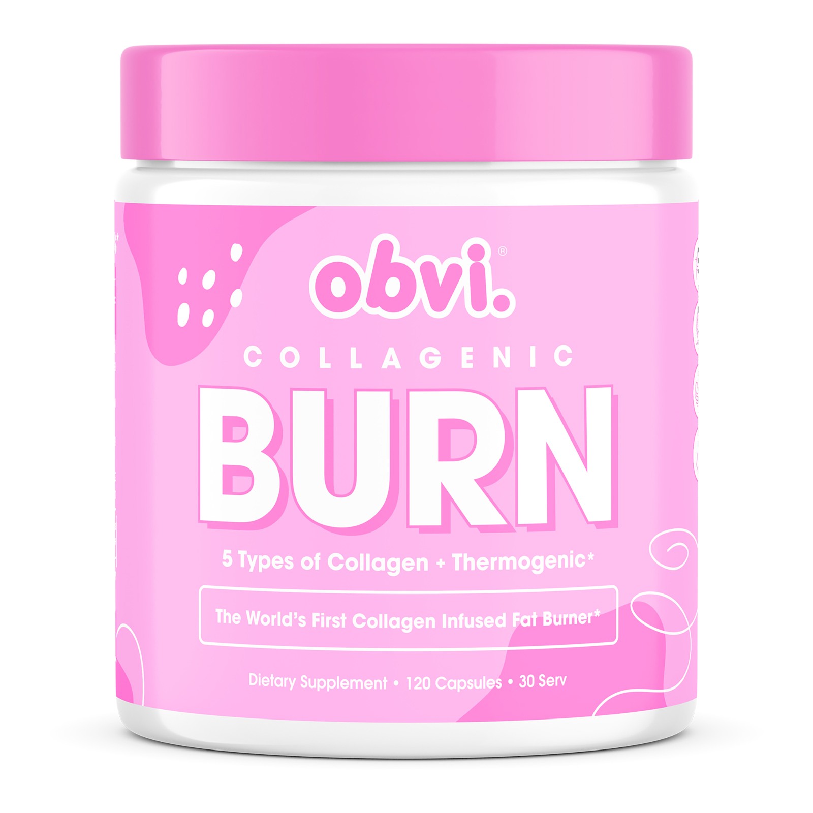 2 Pack Collagenic Burn by Obvi for Unisex – 120 Count Dietary Supplement