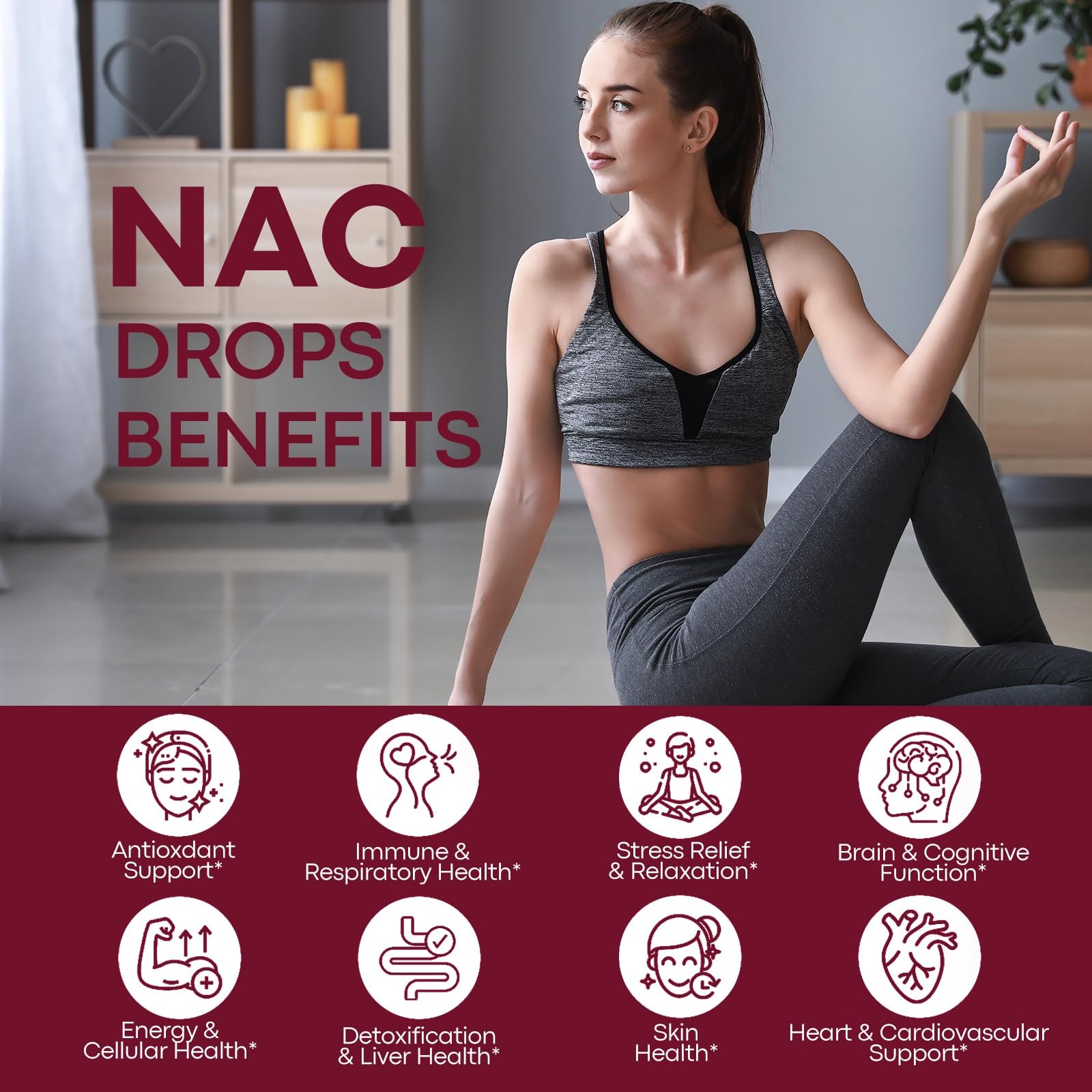 Liposomal Liquid NAC Supplement N-Acetyl Cysteine Drops, 2 Fl Oz (Pack of 2)