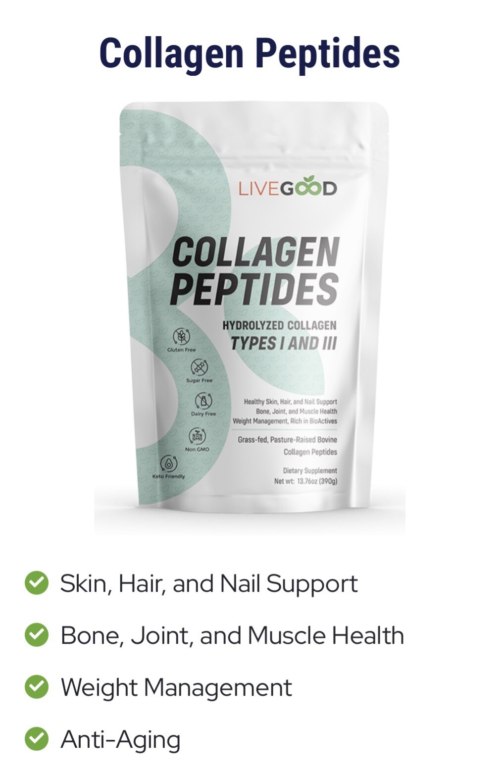 Collagen Peptides – HYDROLYZED COLLAGENTYPES I AND III