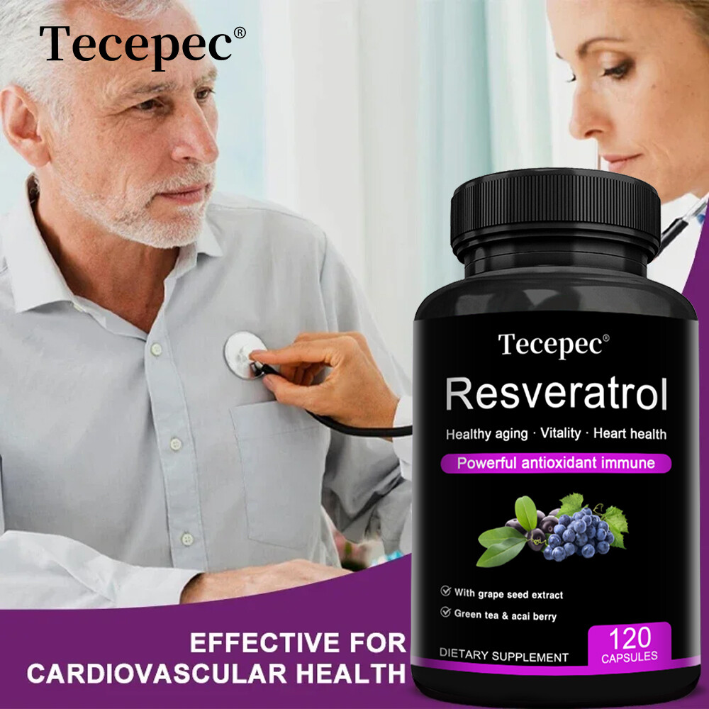 Resveratrol Capsules 1400mg Serving Anit-Aging and Cardiovascular Health