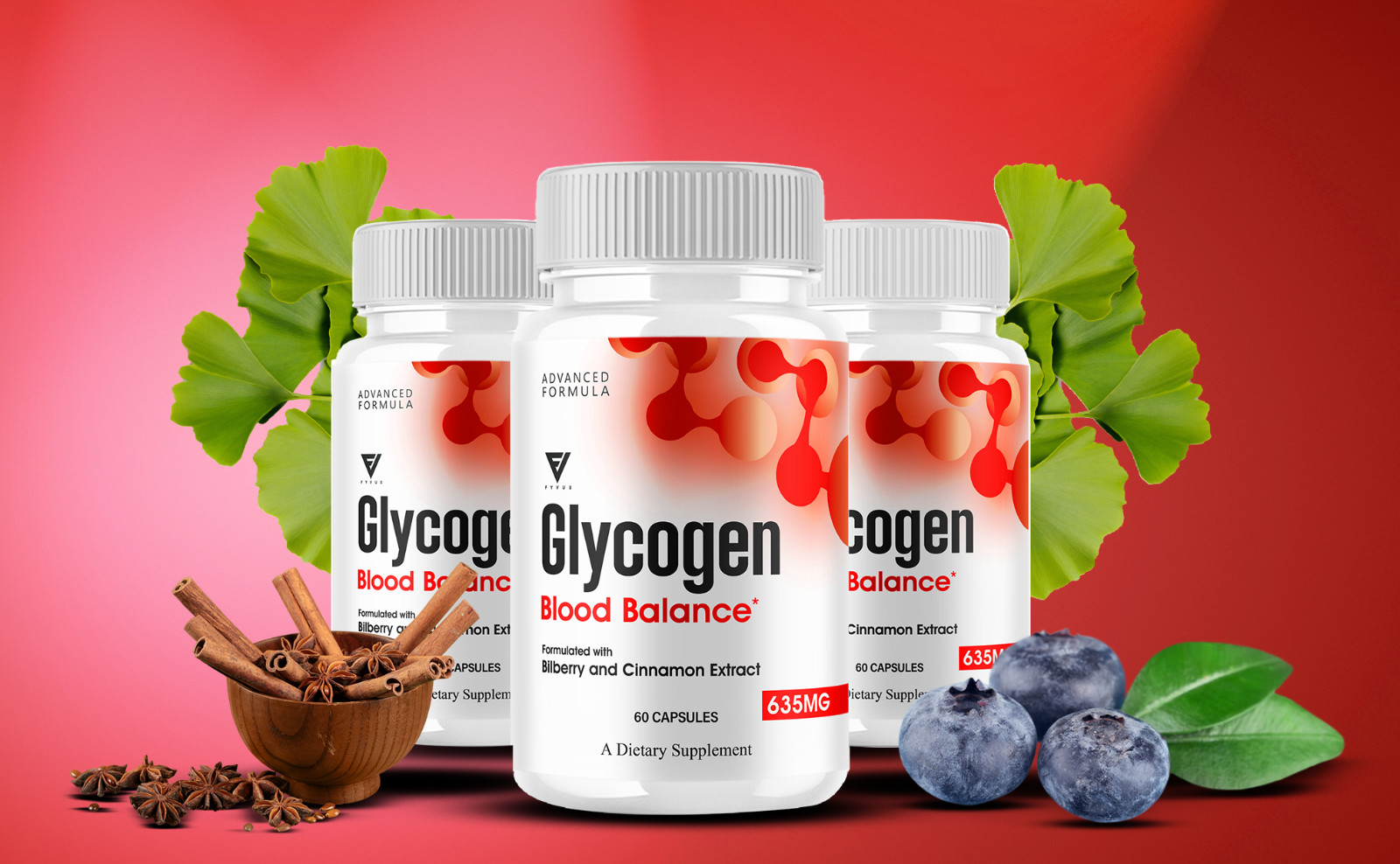(3 Pack) Glycogen Blood Balance Supplement Glycogen BloodBalance (180 Capsules)