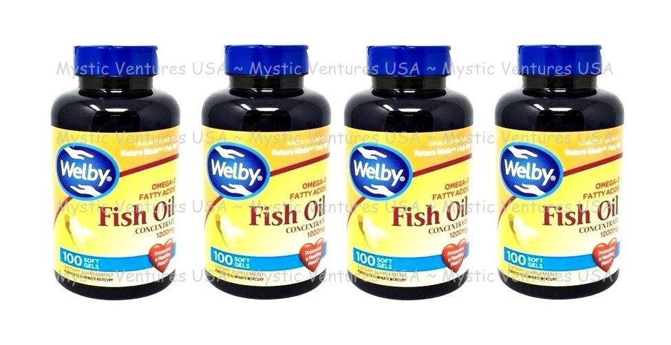 Omega-3 Fatty Acids 1200mg FISH OIL 100ct YOU PICK QUANTITY – FREE USA SHIP