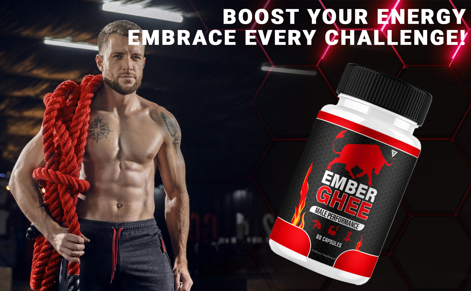 (5 Pack) Ember Ghee Max Performance Supplement EmberGhee Capsules (300 Capsules)