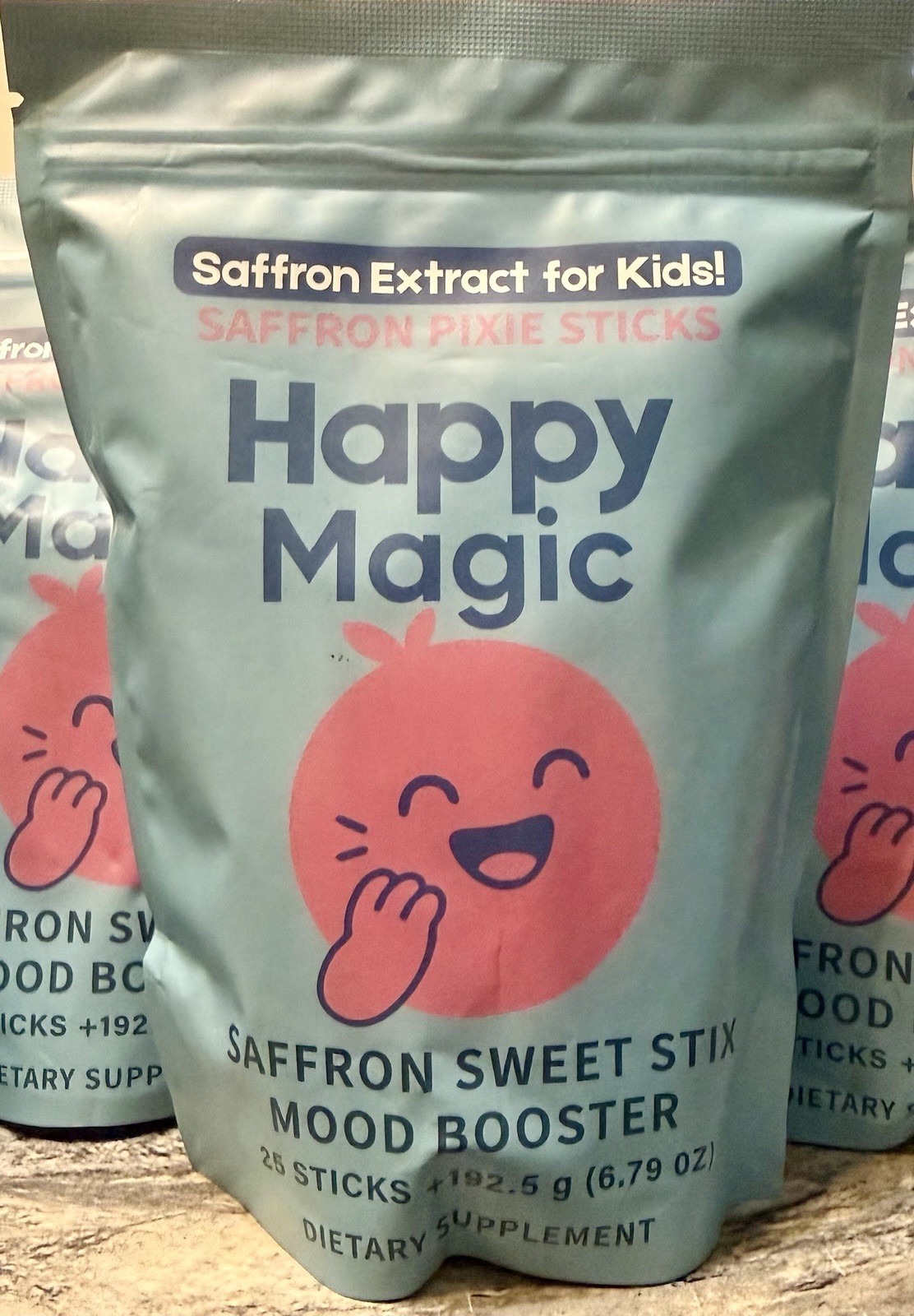 25 Stick Pak For Kids Saffron Mood Magic Fruit Punch Exp 9/27 FREE FAST SHIPPING