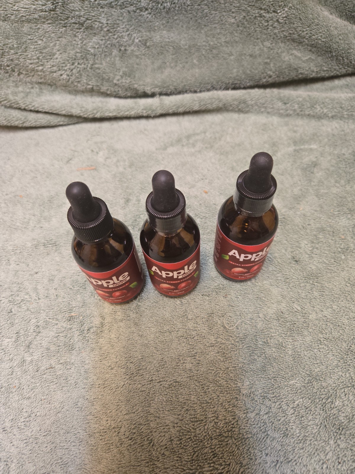 Apple Drops Extra Strong Formula Dietary Supplement 2 oz (Lot of 3)