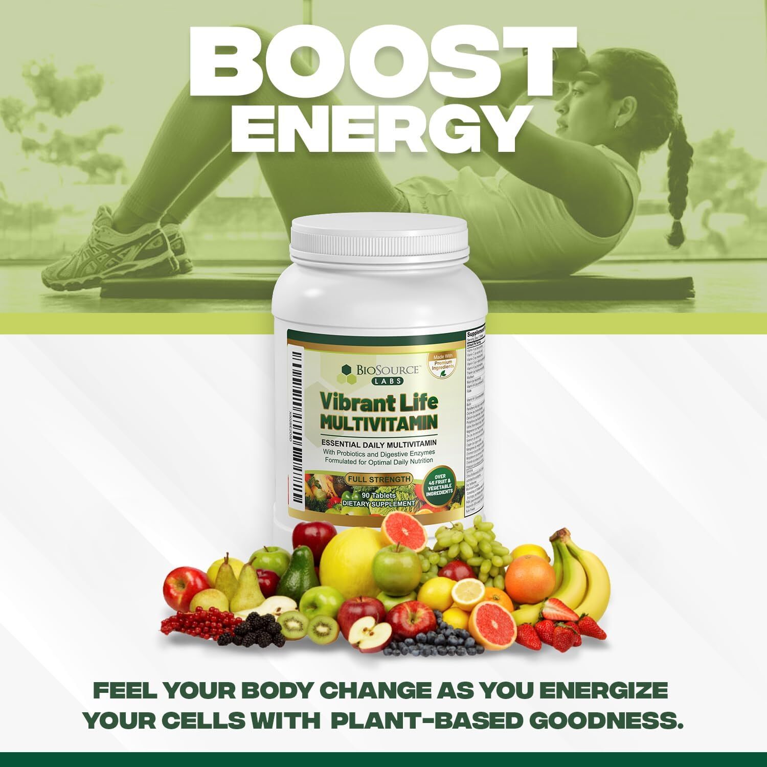 Vibrant Life Multivitamin with Probiotics, Digestive Enzymes & B-Complex