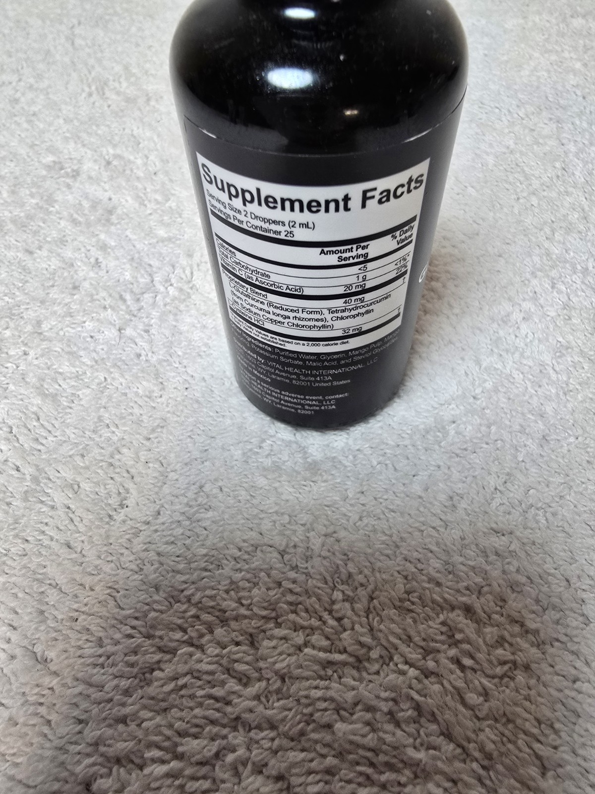 VitalHealth Glutathione Plus Liquid Drops Antioxidant w/ Vitamin C 1.7 fl oz