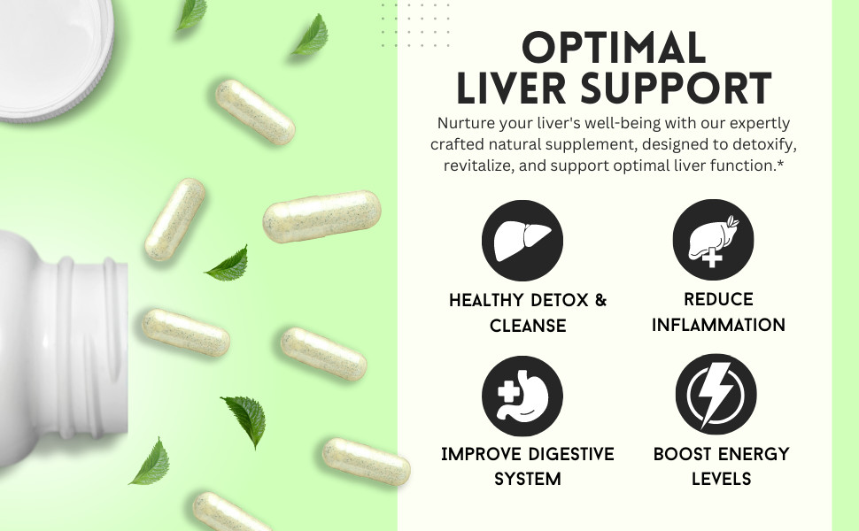 Milk Thistle Capsules Natural Liver Support & Detox Supplement Promote Digestion