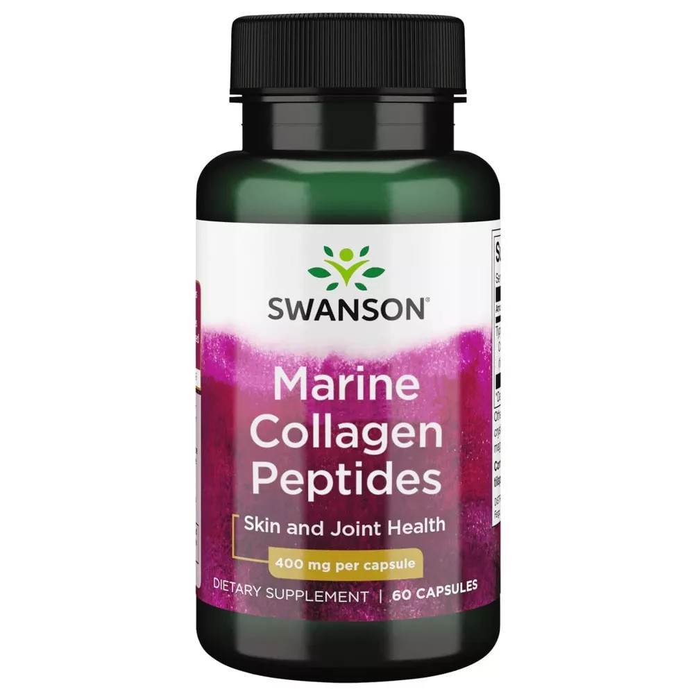 9 Bottles Swanson, Marine Collagen Peptides 400 mg, 60 Caps in each, New &Sealed