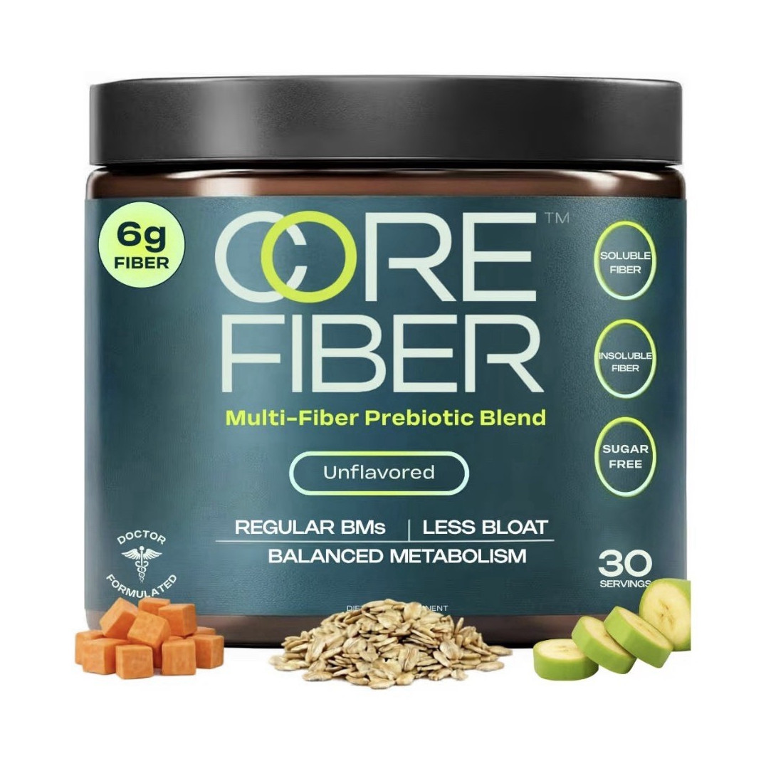 Core Fiber Multi-Fiber Prebiotic Unflavored Powder, 6g Fiber, Sugar-Free 30 serv