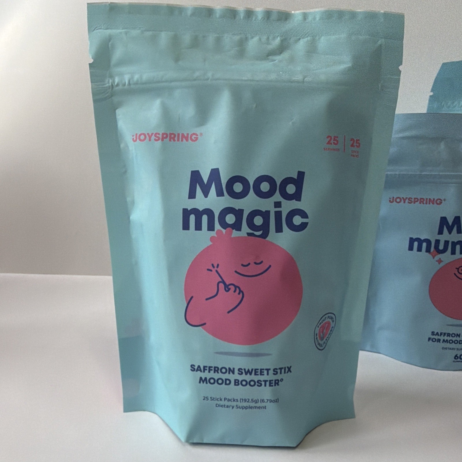 JoySpring Mood Support Gummies 60ct & Drink Sticks 50ct Natural Berry Flavor