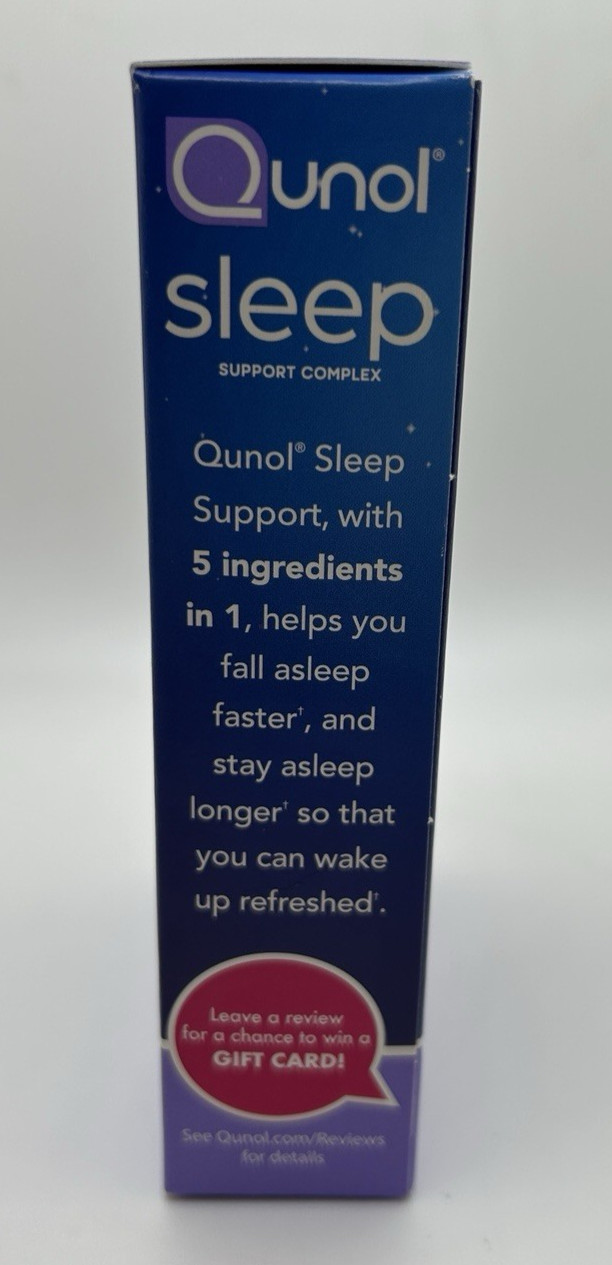 Qunol Sleep Support Complex 5:1 Time Release Melatonin 30ct Exp 2/27