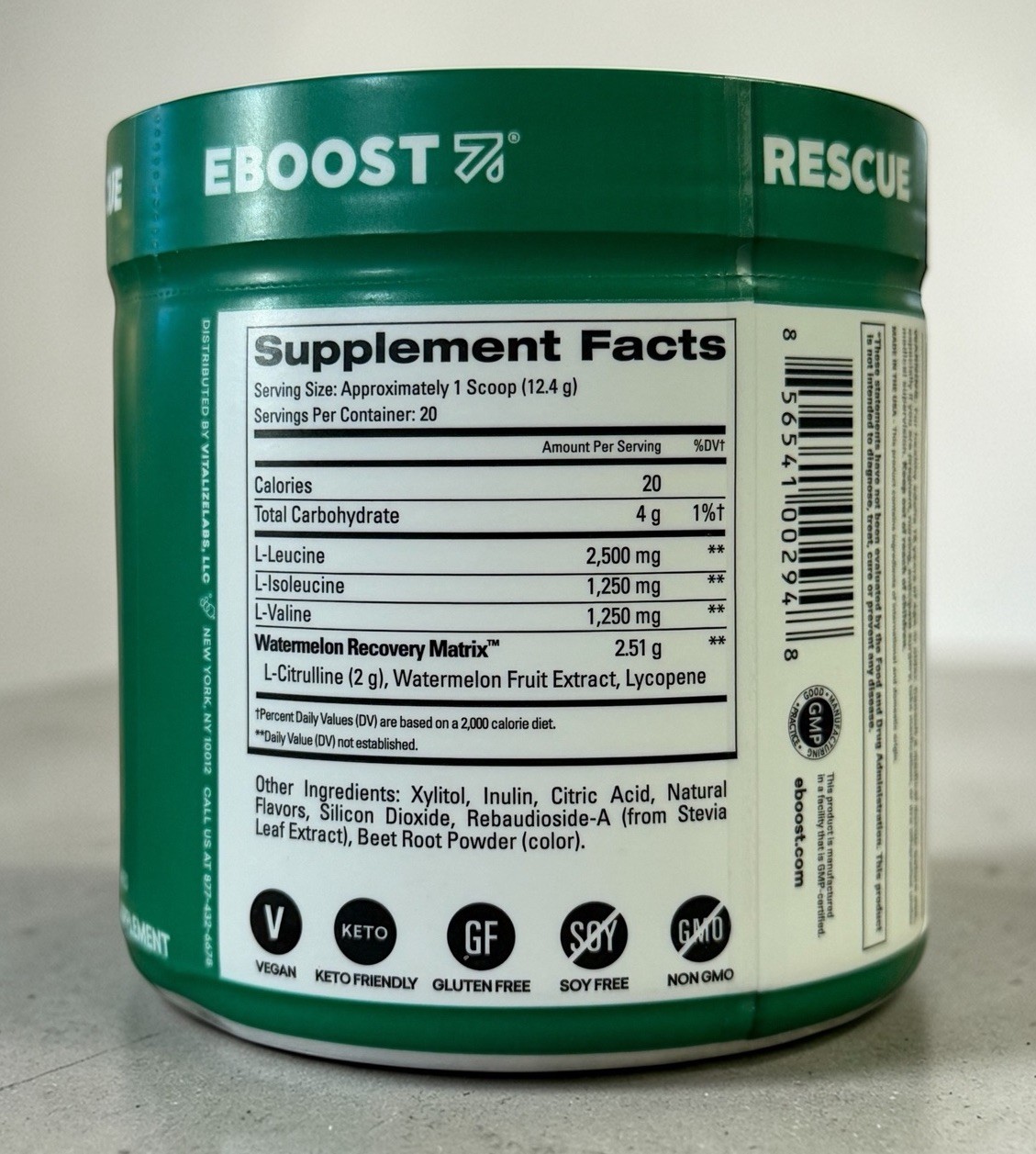 Eboost Rescue BCAA Recovery Matrix Watermelon – 20 Servings | Energy Support