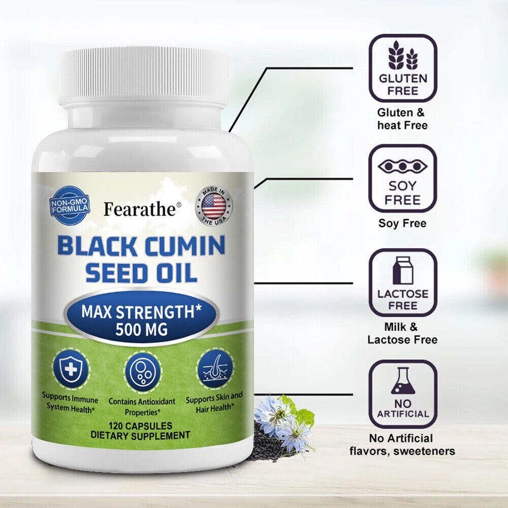 Organic Black Seed Oil 500mg 30 To 120 Capsules – Immune Support