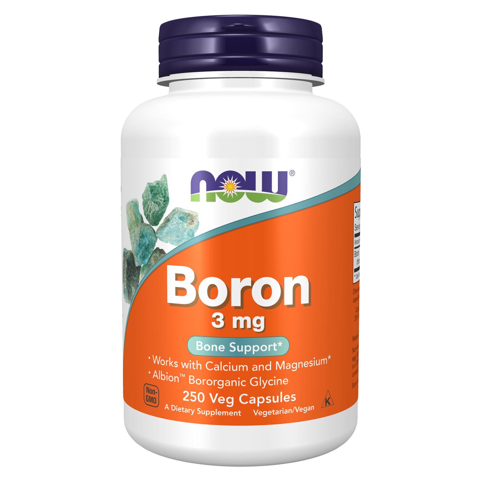 NOW FOODS Boron 3 mg – 250 Veg Capsules