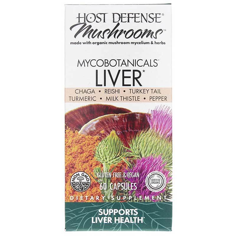 Host Defense Liver 60 ct- Liver, Detaxification, Vitality Milk, Thistle, Reishi