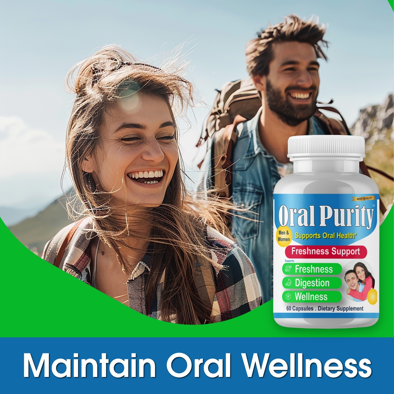 Dental Probiotic for Bad Breath Support, Oral Health Maintenance & Fresh Breath