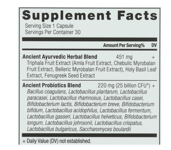 Ancient Nutrition Probiotics Women’s Once Daily 25 Billion CFU 30 Caps 3/26 NEW