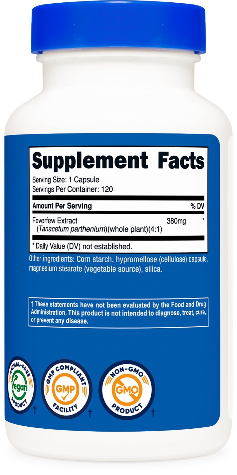 Nutricost Feverfew Capsules 380mg, 120 Capsules