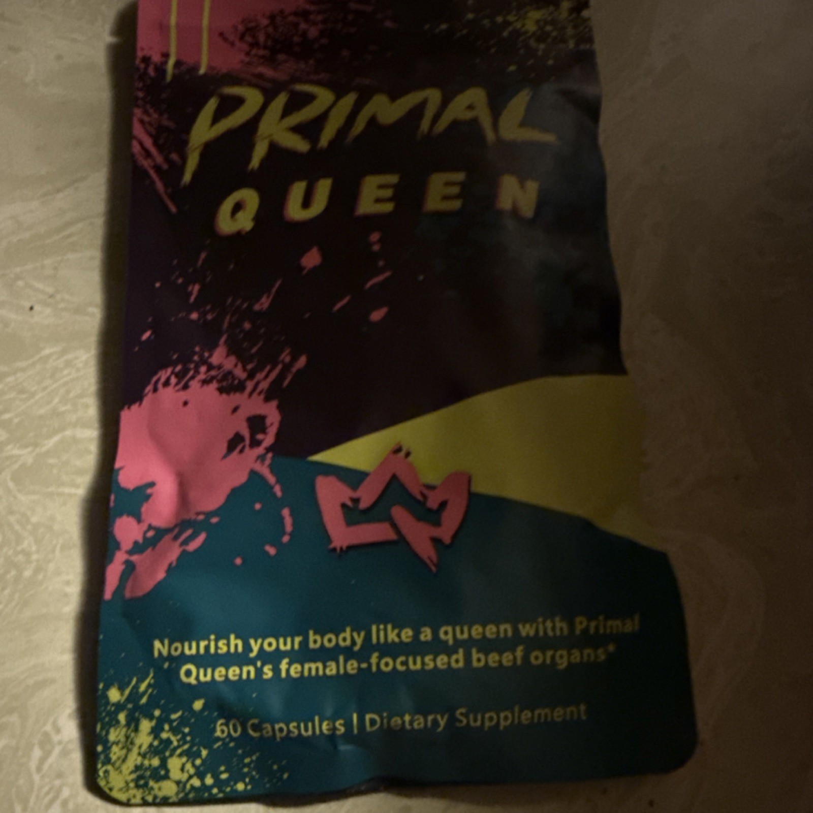 Primal Queen Beef Organ Capsules 60ct Non-GMO Gluten Free Grass Fed