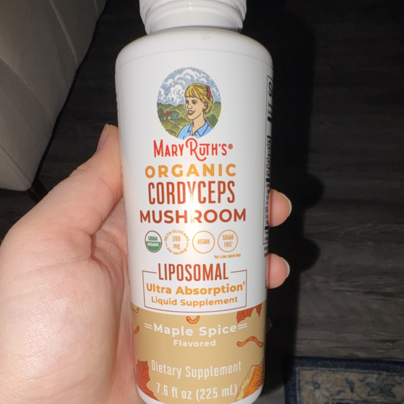 MaryRuth’s Organic Liposomal Cordyceps Liquid Maple Spice 7.6 fl oz Exp 10/2026