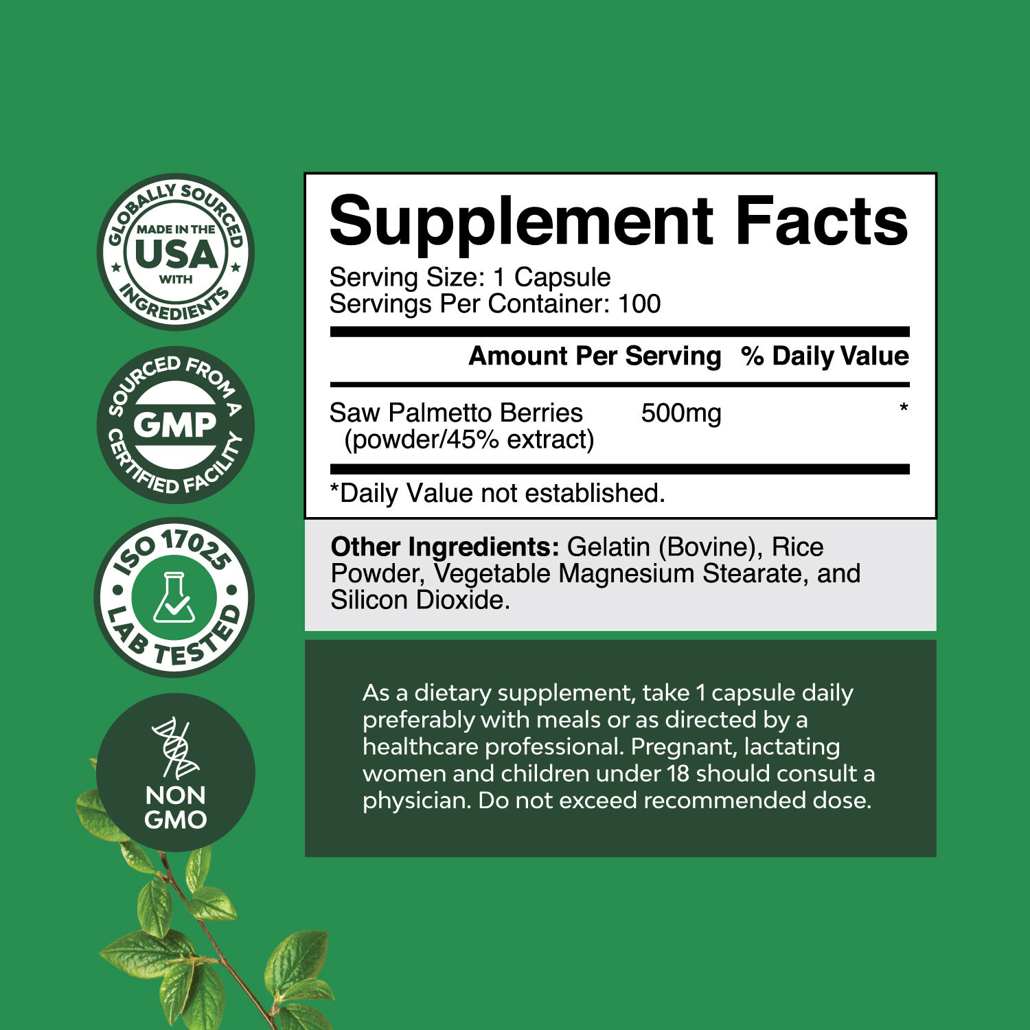 Extra Strength Saw Palmetto Extract – Advanced Saw Palmetto