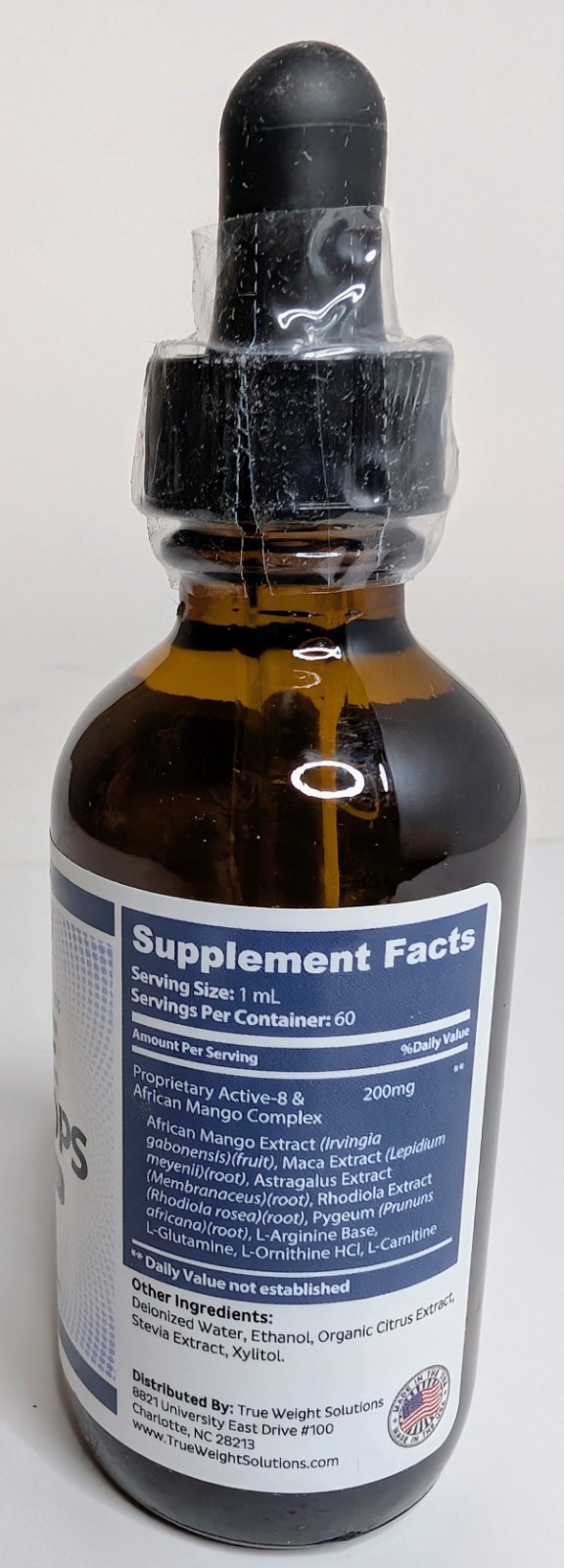 True Weight Solutions True Diet Drops Energy Fitness Supplements African Mango