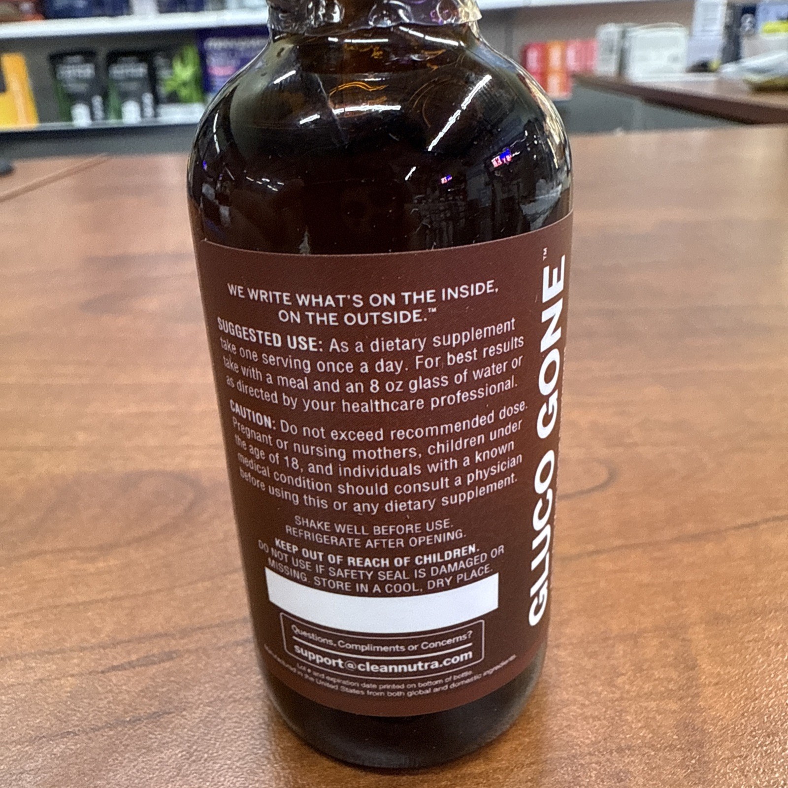 Clean Nutra Gluco Gone Liquid Drops Berberine Cinnamon Turmeric Berry 2 fl oz
