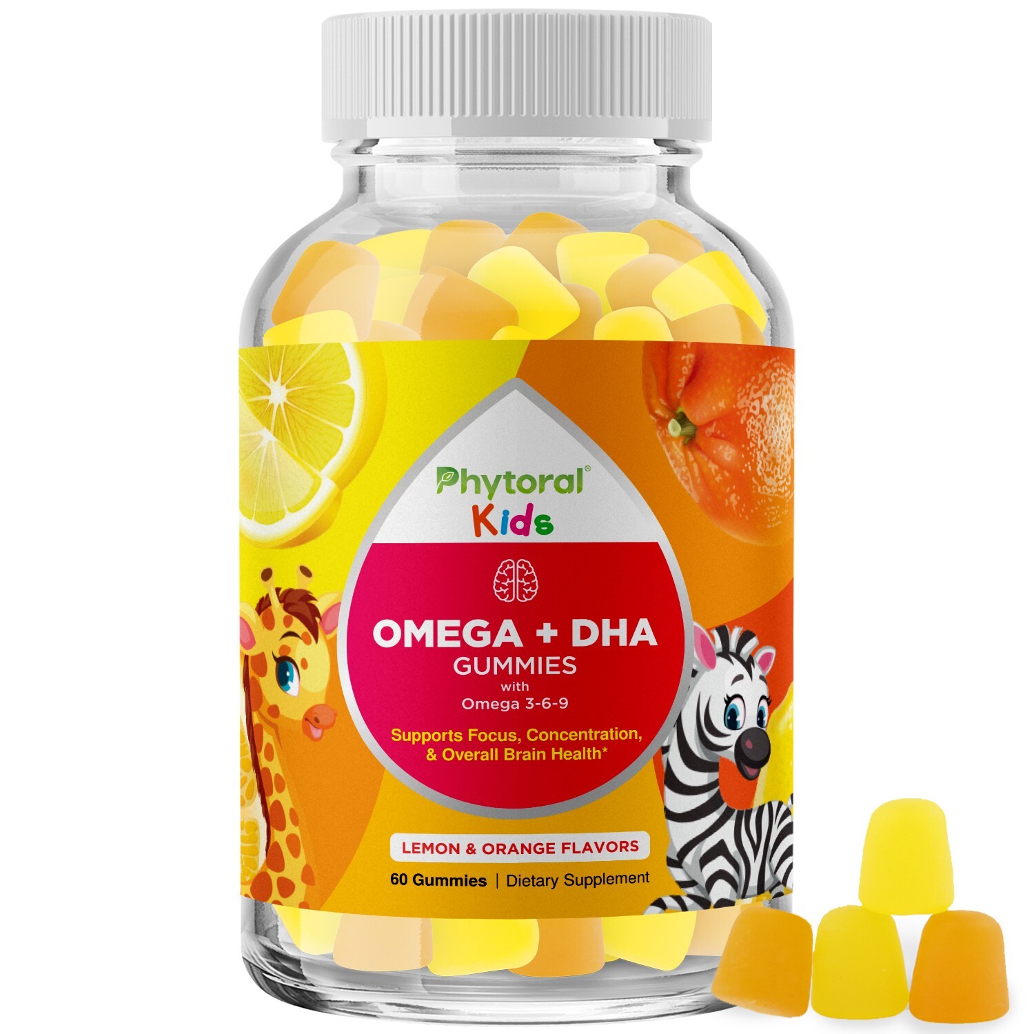 Vegetarian Omega 3 Gummies for Kids – Delicious DHA Omega 3 6 9 Gummy Vitamin
