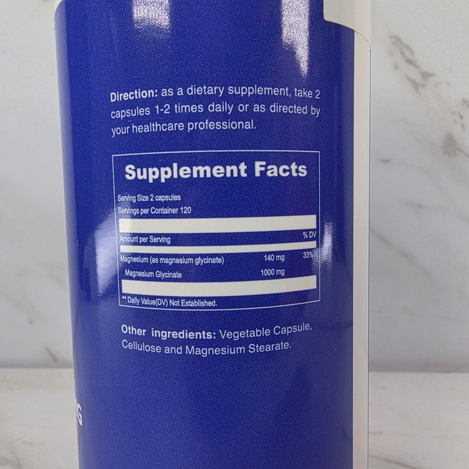 Upnourish Magnesium Glycinate 500mg 240 Capsules Dietary Supplement EXP 06/26