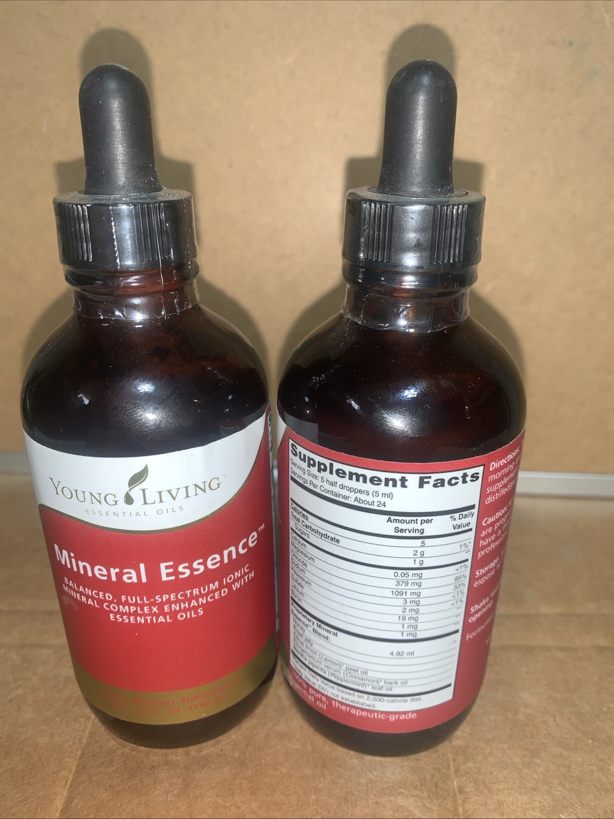 Young Living Mineral Essence liquid mineral supplement 3.6 fl oz New Set Of 2