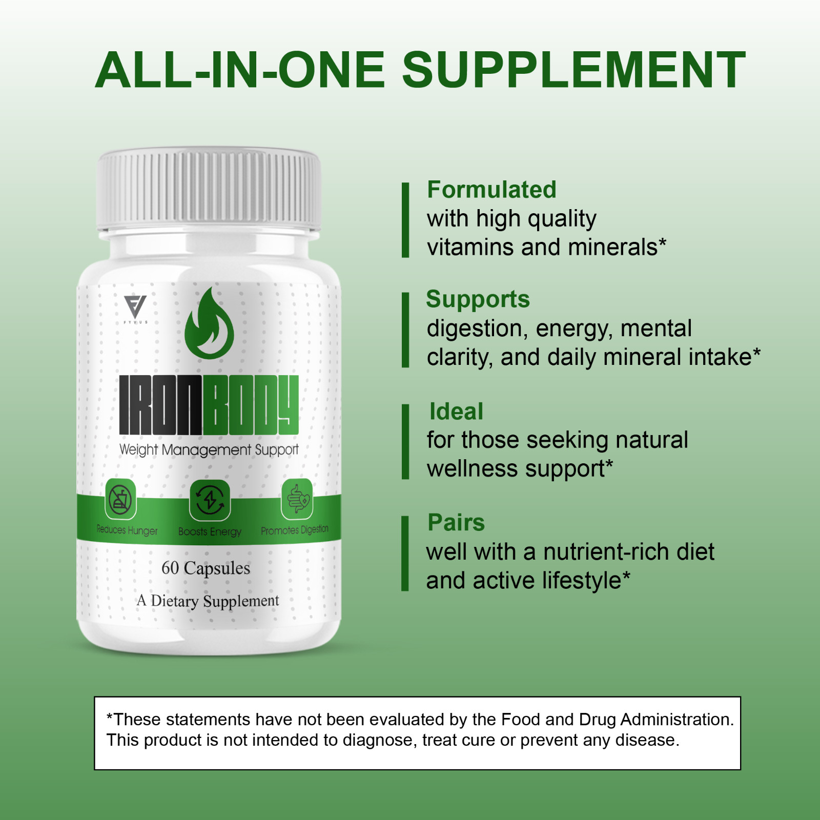 (2 Pack) IronBody Advanced Pills, Iron Body Daily Health Formula (120 Capsules)