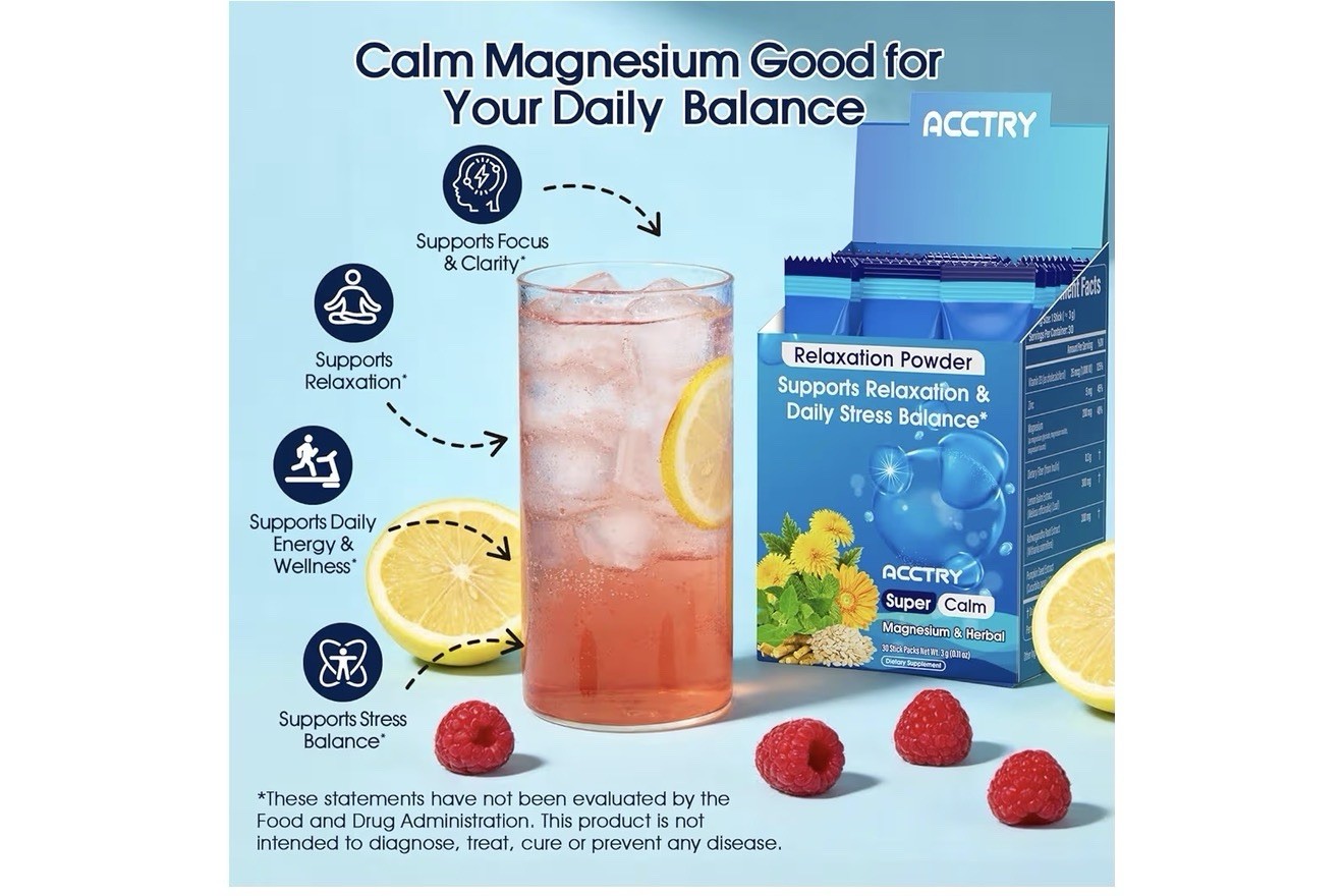 Supports calm and stress management, promotes nighttime wind-down