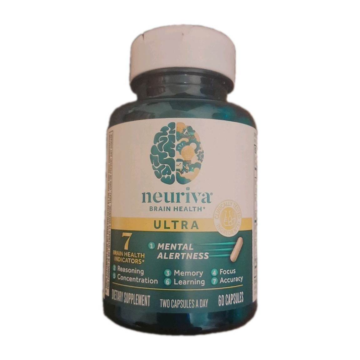 Neuriva Brain Health Ultra Cognitive Health Capsules 60 Ct w/ B6 B12 Folic