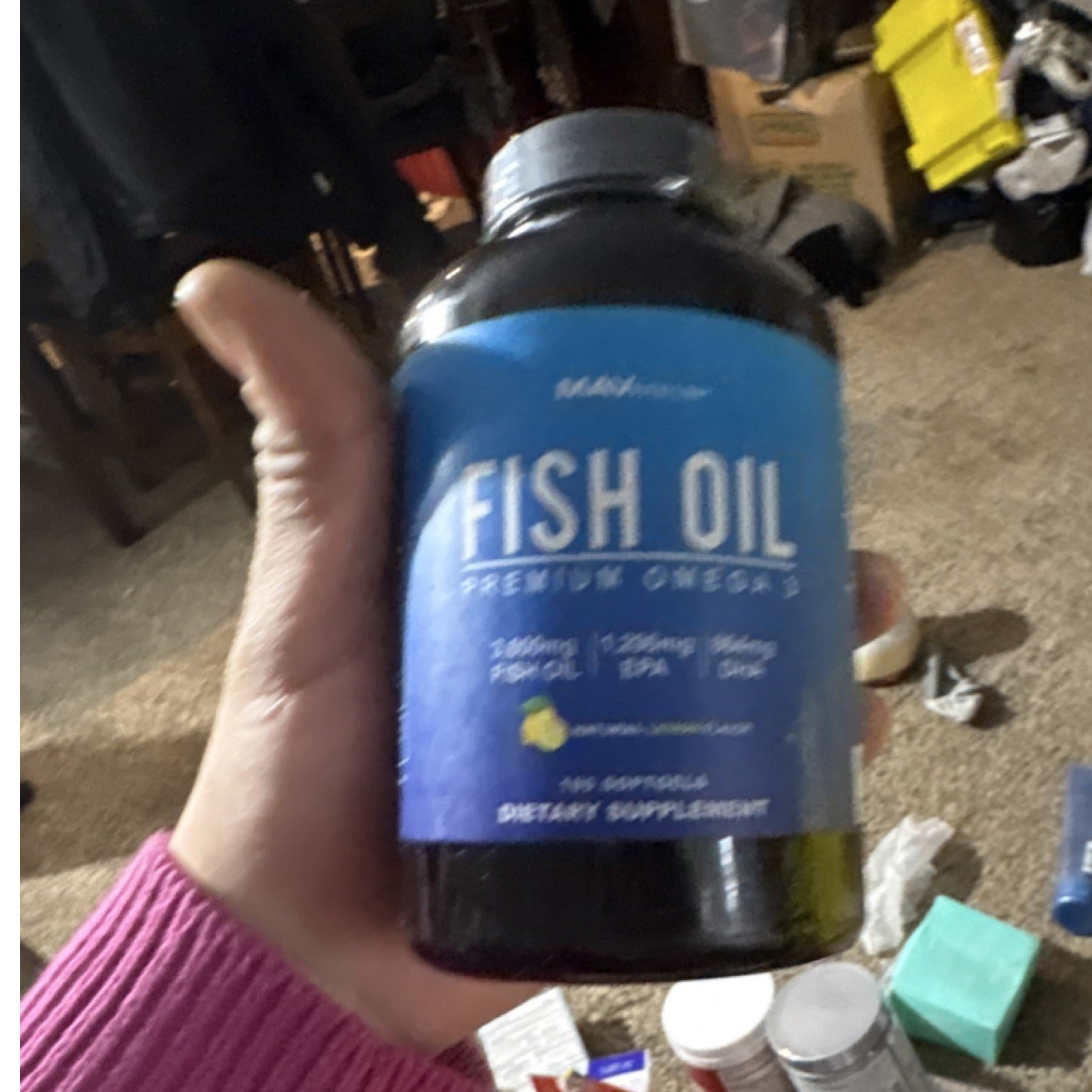 SBR Nutrition Fish Oil Premium Omega-3 Dietary Supplement Softgel 1200 mg