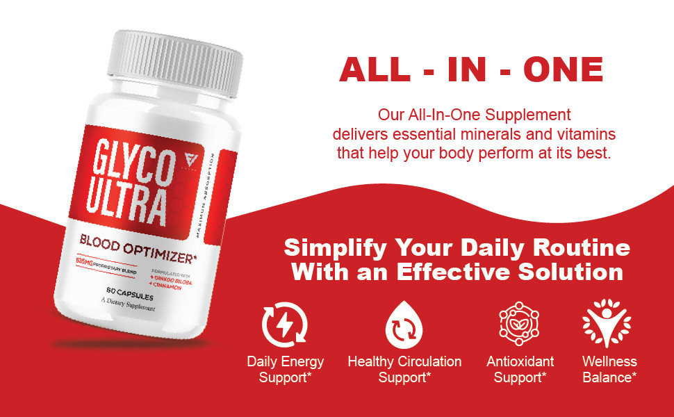 Glyco Ultra Blood Optimizer, Glyco Ultra Max Strength (60 Capsules)