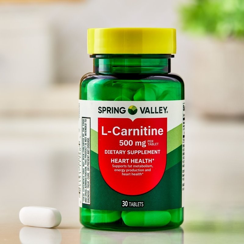 Spring Valley L-Carnitine 500mg 30 Ct | Amino Acid Supplement for Energy