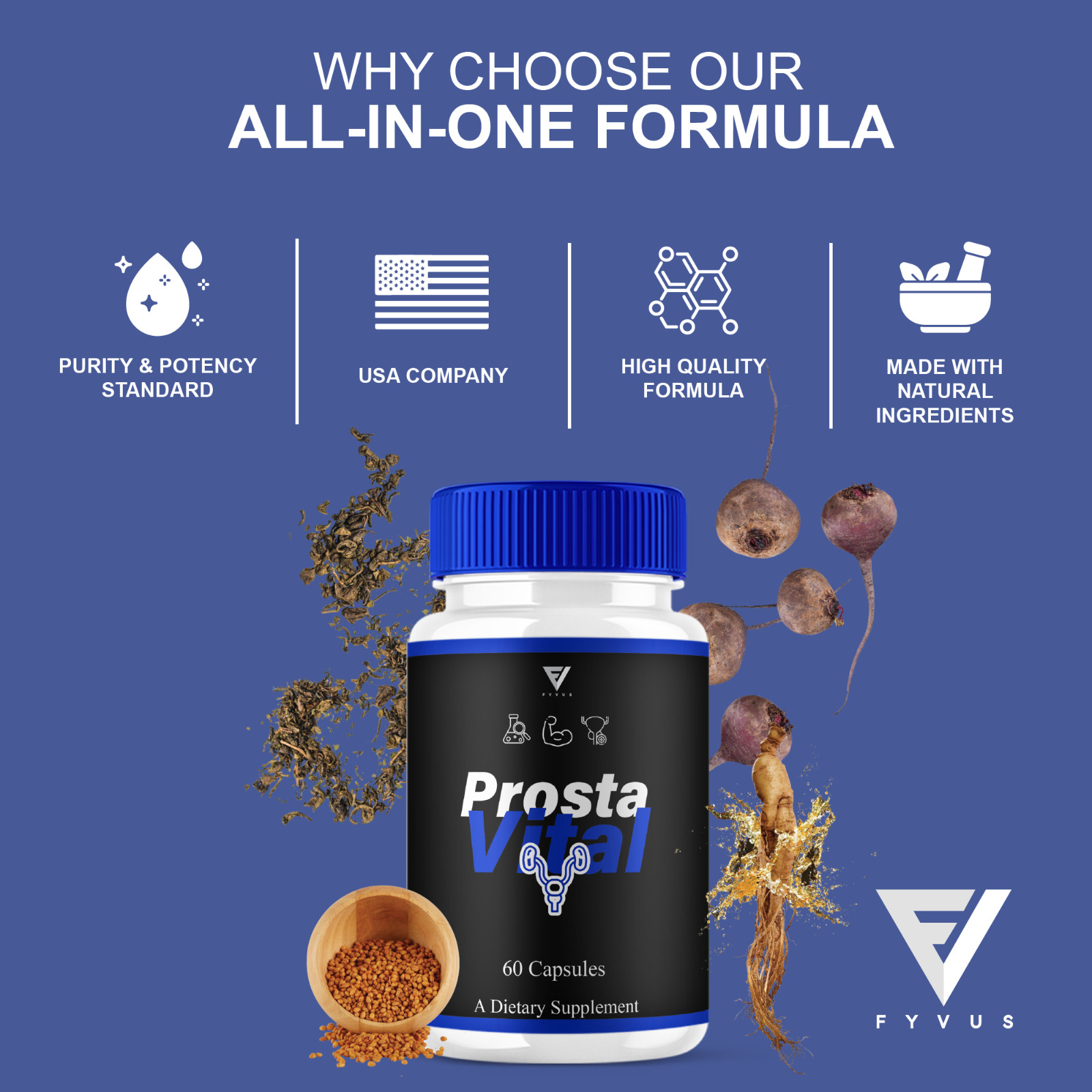 (5 Pack) Prosta Vital Premium Prostate Support Pills, ProstaVital (300 Capsules)