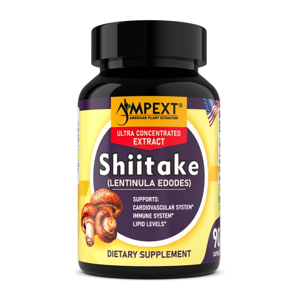 Shiitake Extract – Only Fruiting Bodies, Over 30% Beta-Glucans, 90 caps