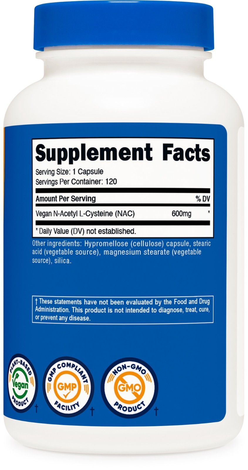 3-Pack Nutricost NAC 600mg N-Acetyl L-Cysteine 360 Vegan Caps Total