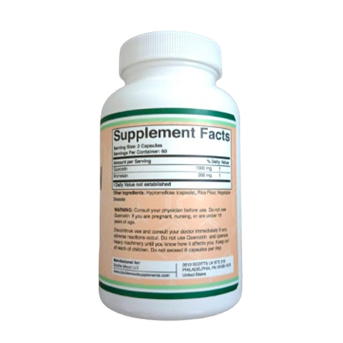 120 capsules Quercetin W/Bromelain Supports Immune System Supplement Gluten Free
