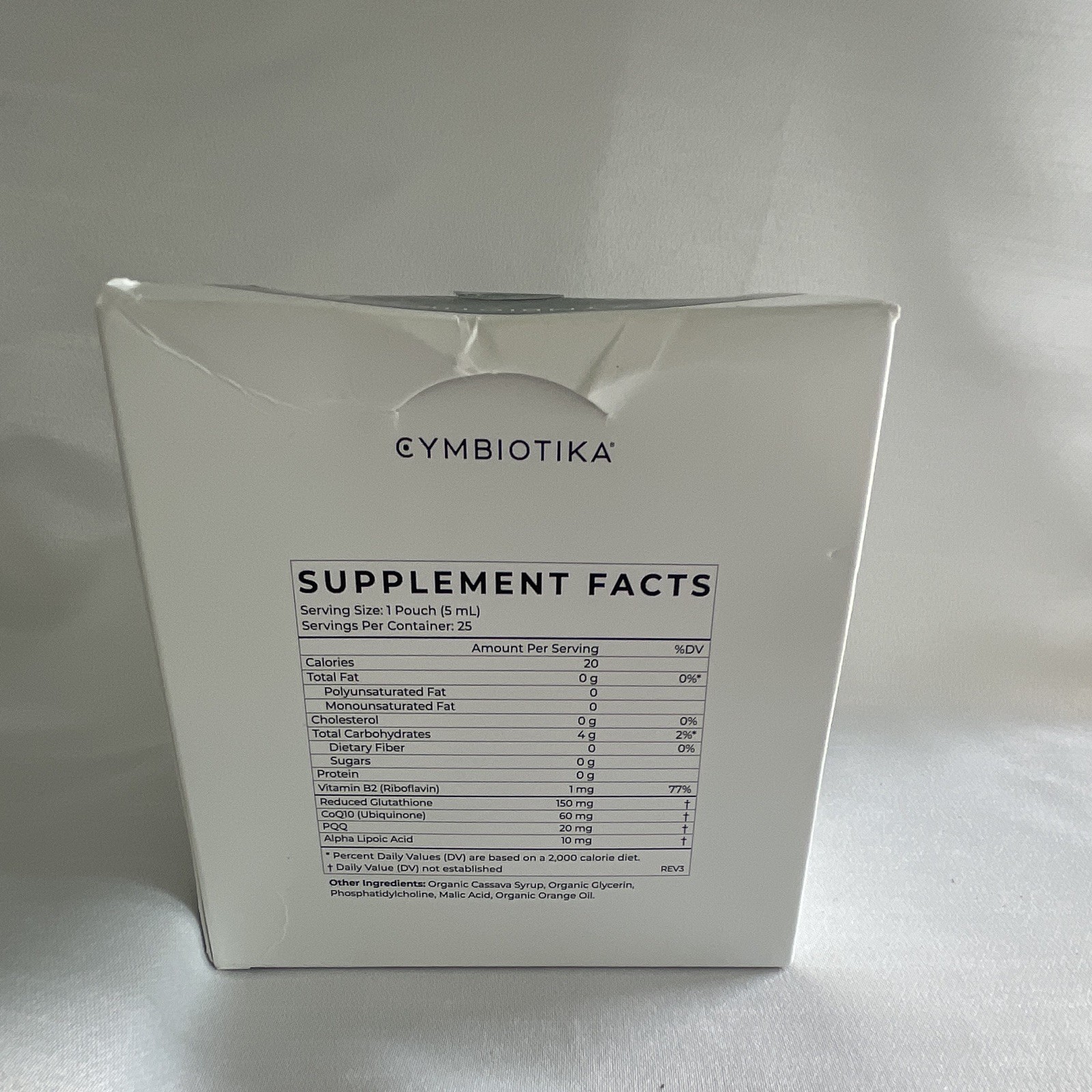 Expired 04/25 Cymbiotika Liposomal Glutathione Citrus Berry 25 Pouches CoQ10 PQQ