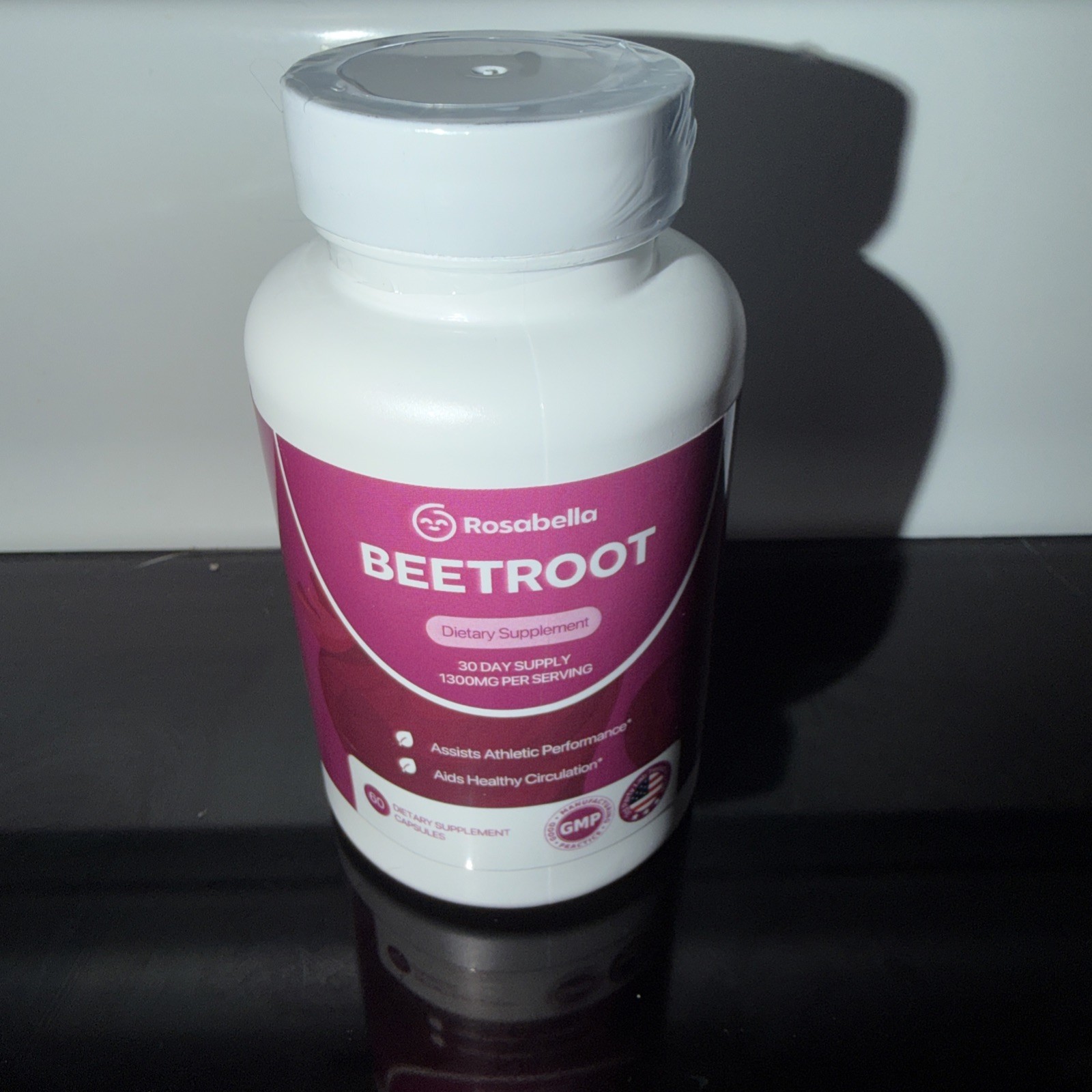 Rosabella Organic Beetroot 1300mg 60 Veggie Capsules Dietary Supplement